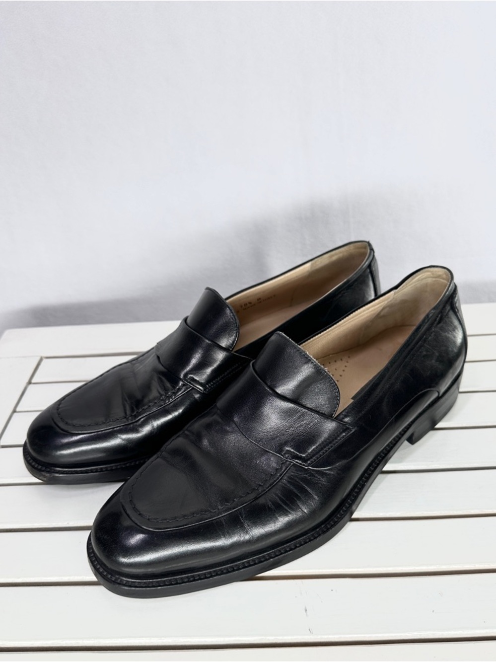 Bally Amos Black Leather Loafers Shoes Styleflex Soles Italy